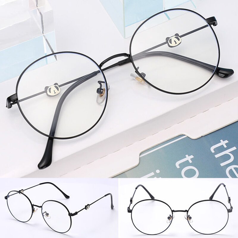 Gafas con forma de oso Panda 3D para mujer, gafas antiradiación con luz azul, redondas, a la , B5