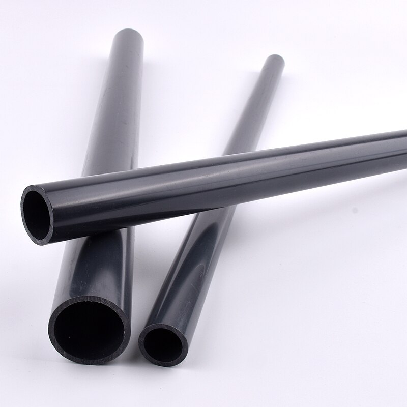 2pcs Dark Grey O.D 20~225mm UPVC Pipe Aquarium Fish Tank Water Tube Home DIY Watering Accessories Hydroponic Planting Frame Tube