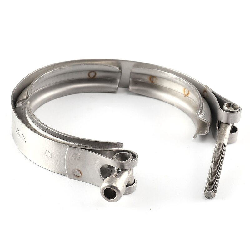 Abrazadera de banda en V para coche, Kit de brida de banda en V de acero inoxidable para tubos de escape, sistema de escape automático, 2/2, 25/2, 5/3/3, 5/4 pulgadas