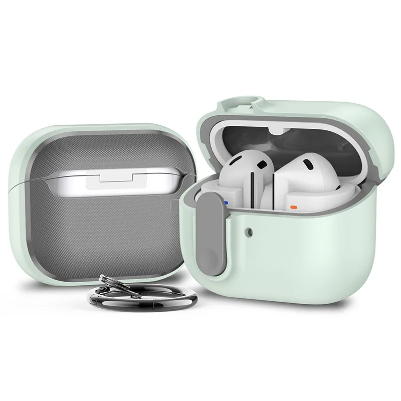 Para Huawei Freebuds Pro3 funda Freebuds Pro4 con cerradura segura a prueba de golpes bonita funda protectora de silicona para auriculares (piedra de arena): 2XS / Azul cielo
