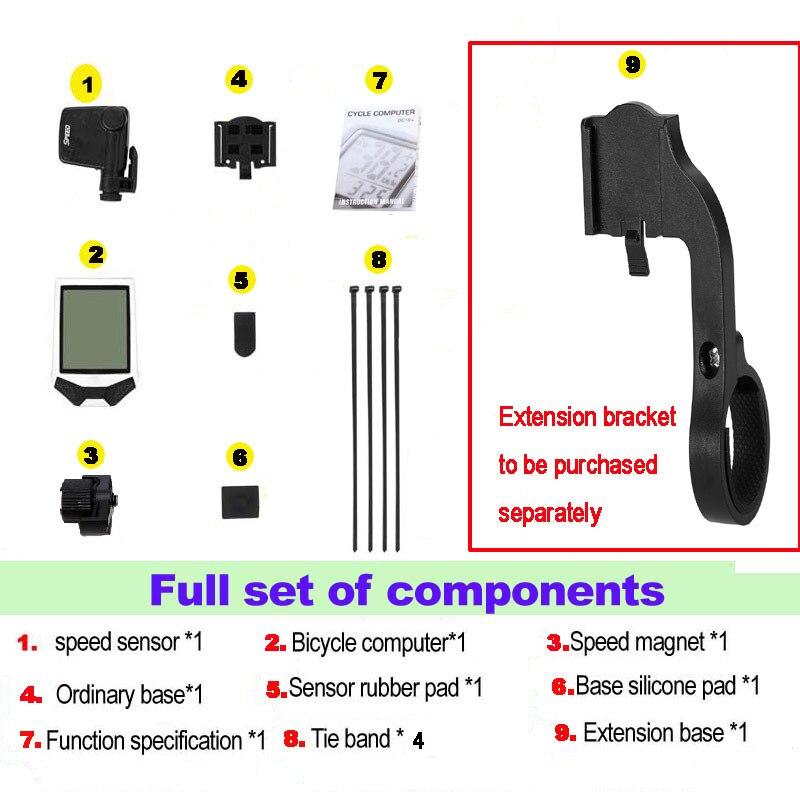 bike accessories speedometer Bicycle Speedometer Odometer Waterproof Bicycle with Backlight Wireless Wired Bicycle Stopwatch