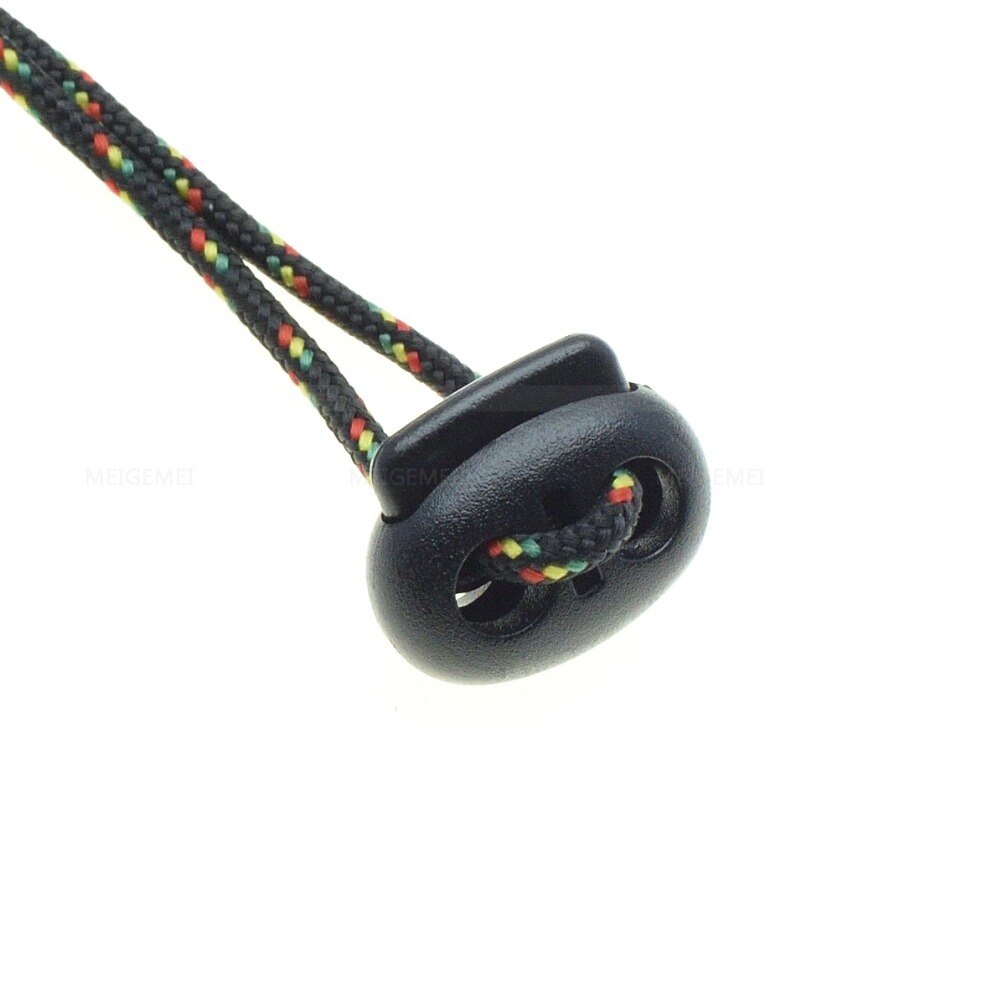 10pcs/pack Cord Lock Bean Toggle Stopper Plastic Size:18mm*16mm Toggle Clip Black