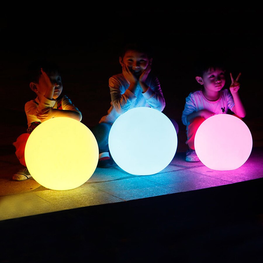 Vattentät led boll lampa rgb undervattens ljus  ip65 utomhus bröllop trädgård gräsmatta lampor pool flytande boll lampor