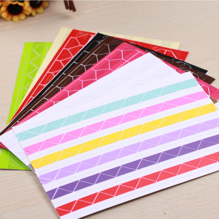 1020 Stks/set Foto Hoek Stickers Albums Decor Foto Corner Protector Pvc Frame Scrapbooking Decoraties