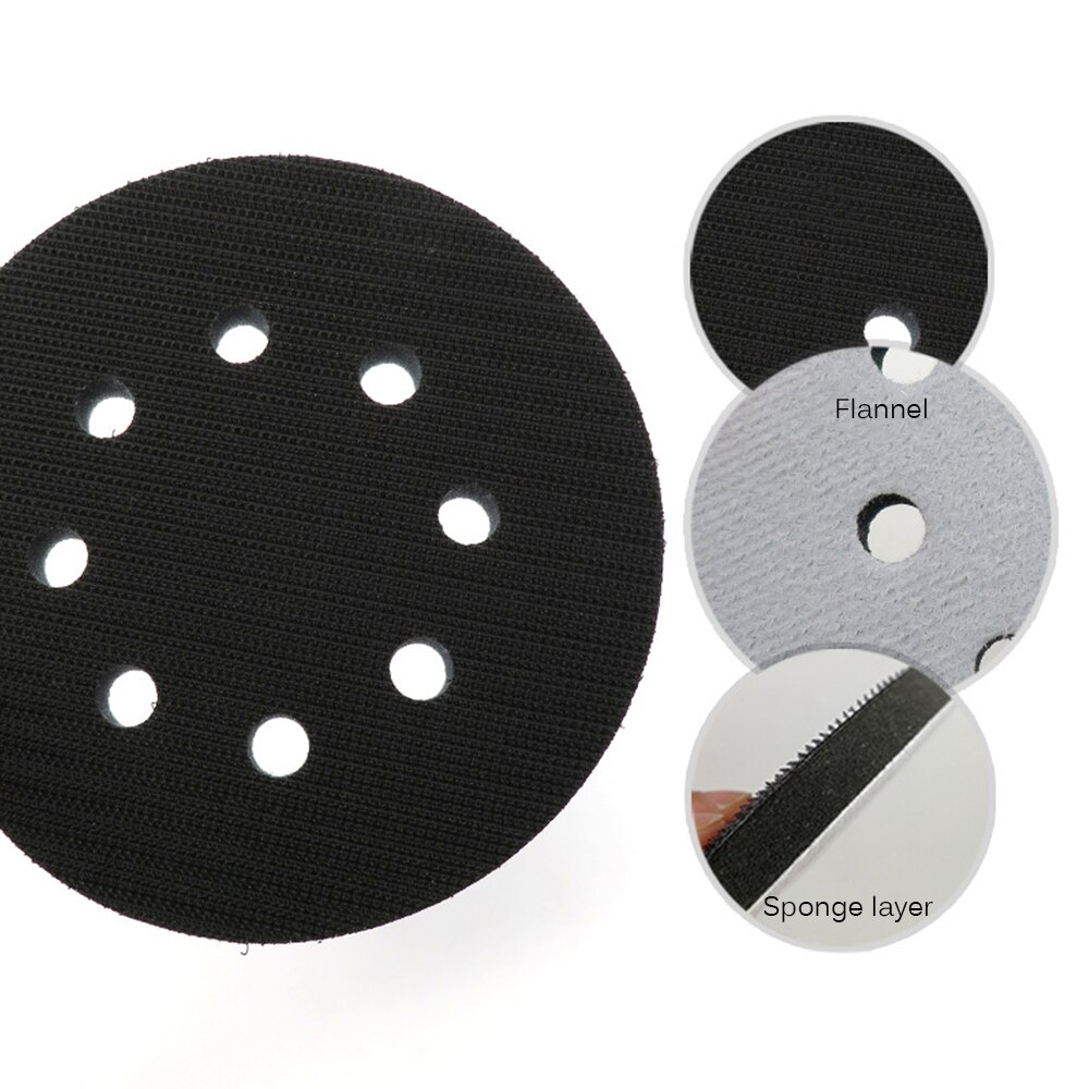 1PCS 5 Inch(125mm) 8-Hole Ultra-Thin Surface Protection Interface Pad For Sanding Pads And Hook&amp;Loop Sanding Discs Thin Sponge