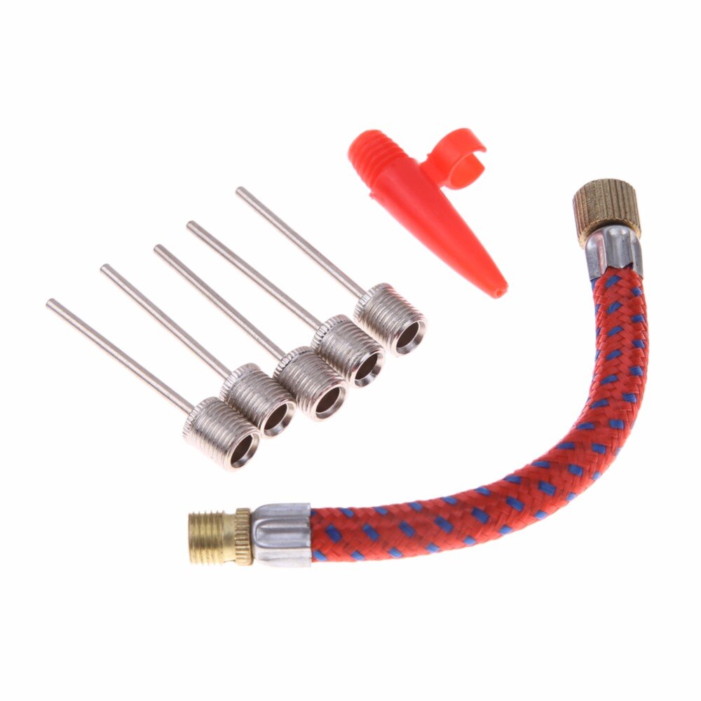 7 teile/satz Standard Größe Luftmatratze Pumpe Schlauch Adapter Düse Ventil Luft Schlauch Aufblasen Nadeln Fahrrad Pumpe Inflator Stecker Fahrrad werkzeuge