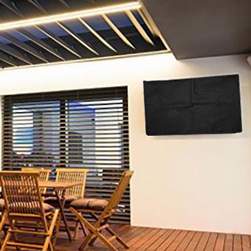 Buiten tv scherm stofdicht en waterdicht afdekhoes set oxford zwarte tv behuizing  tv 22 ''  to 70 '' inch