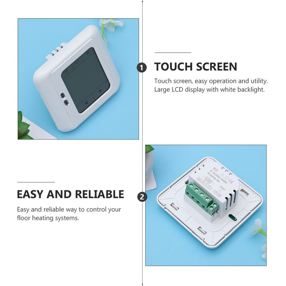 2pcs Underfloor Heating Temperature Controller Digital Thermoregulator