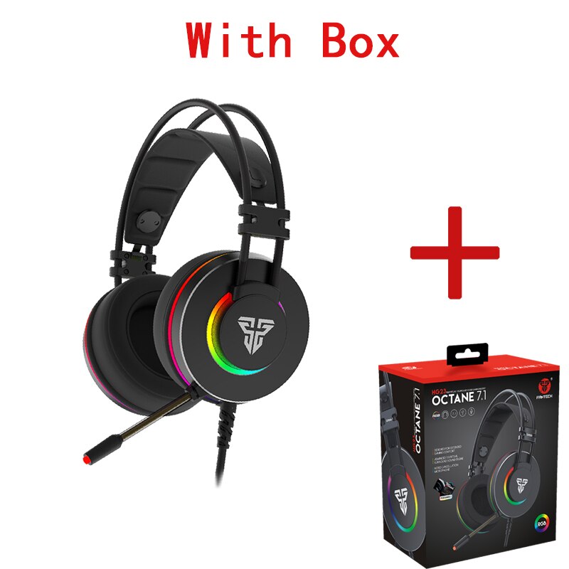 FANTECH – casque de jeu HG23, écouteurs 7.1 son stéréo, Microphone USB respirant, lumière rvb, pour PC portable: With BOX