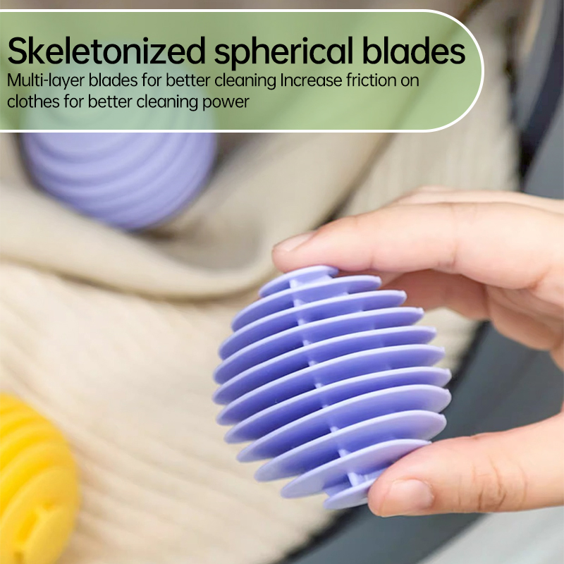 Bola de lavandería reutilizable, Bola de limpieza de pelo de ropa de silicona, bola de lavandería suave antienvoltura, bolas secadoras para lavadora doméstica