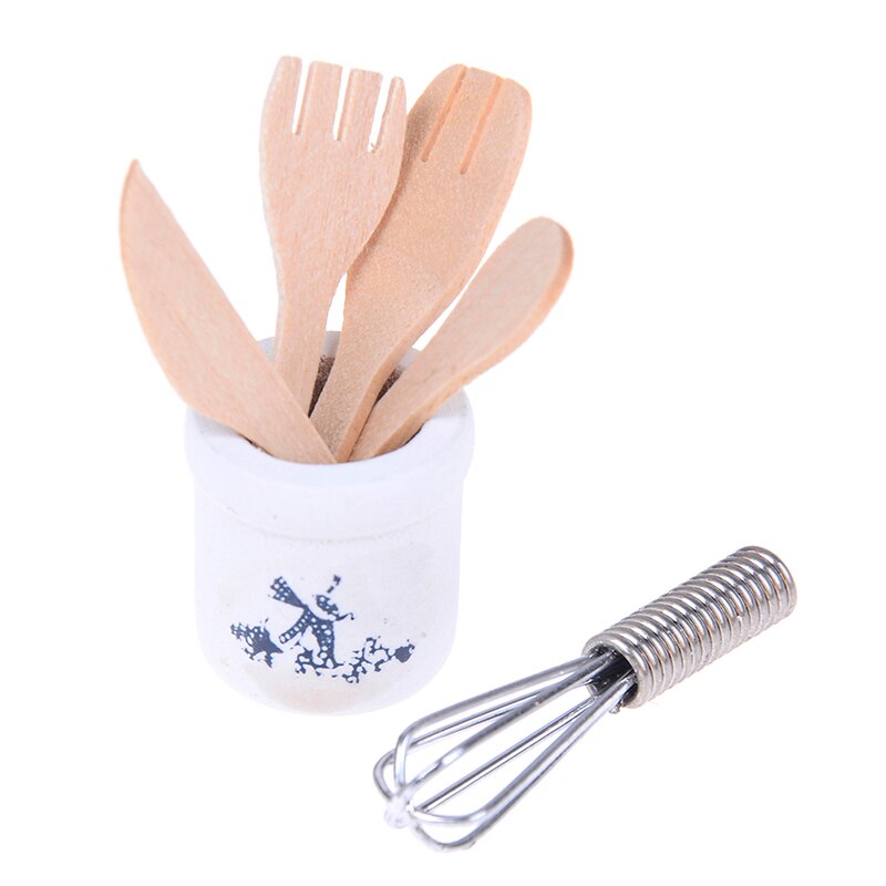 1Set 1:12 Mini Dollhouse Miniatures Tableware Cutlery Knife Fork Spoon Cake Knife Chopping Block Kitchen Food Furniture Toys: 9