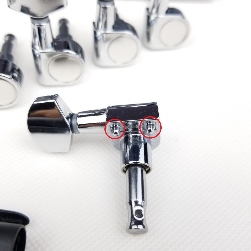 Chromen elektrische gitaar stemmechanieken zonder schroeven zilveren stempennen j -802 gemaakt in korea (met verpakking)