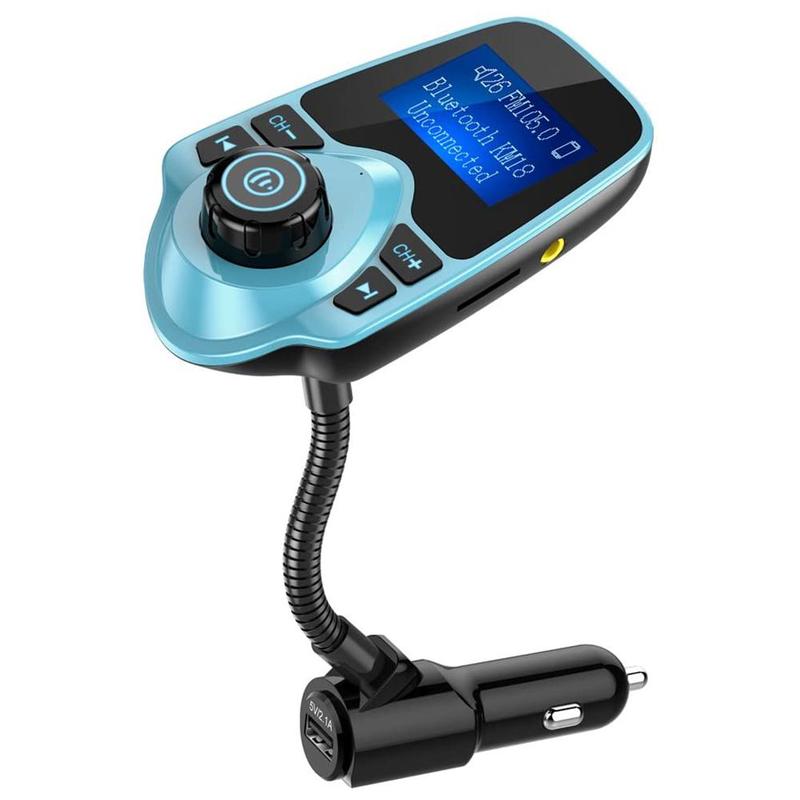 Wireless Car Bluetooth FM Transmitter Radio Adapter Kit Display Car W1.44-inch C8P0: D