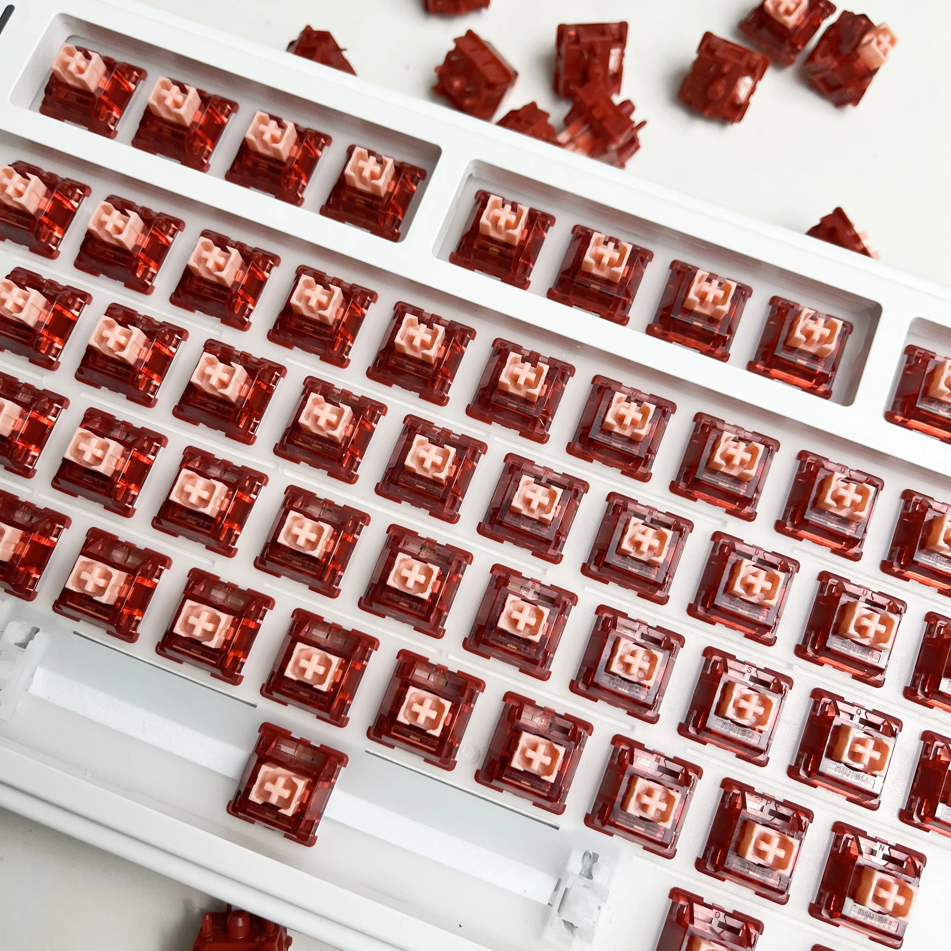 Haimu Heartbeat Silent Linear Switch 5pin Factory Prelubed Swappable for Gaming and Office Mechanical Keyboard 58g