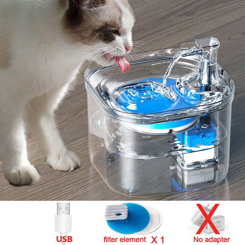 Fuente de agua inteligente para gatos, dispensador de agua con filtro automático, alimentador, Sensor de movimiento, tazón de acero inoxidable para mascotas: B-Filter X1