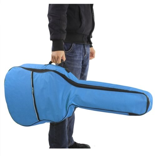 Gig Bag Case Soft Padded Straps for Folk Acoustic Guitar 39 40 41 Inch Sky Blue