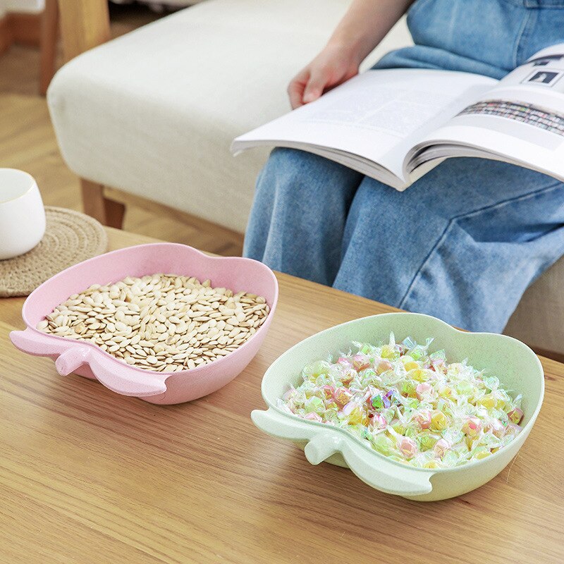 Candy Snacks Nuts Seeds Dry Fruits Plastic Plates Dishes Bowl Breakfast Tray Home Kitchen Supplies Fruit Organizer Storage