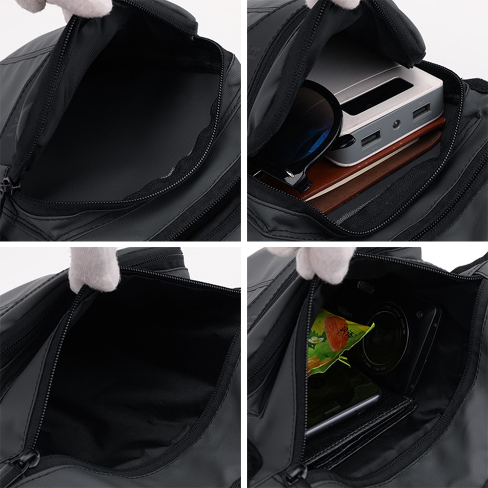 Riñonera de nailon resistente al agua para hombre, bolsa para pierna, muslo, cadera, cintura, viaje, motocicleta, bolsos de hombro tipo bandolera,