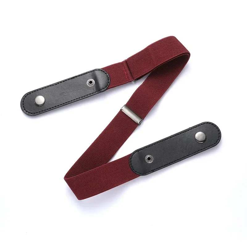 Nueva banda elástica ajustable para la cintura, cinturón Invisible, cinturones sin hebilla para mujeres y hombres, pantalones vaqueros, vestido sin hebilla, fácil de usar: Gris