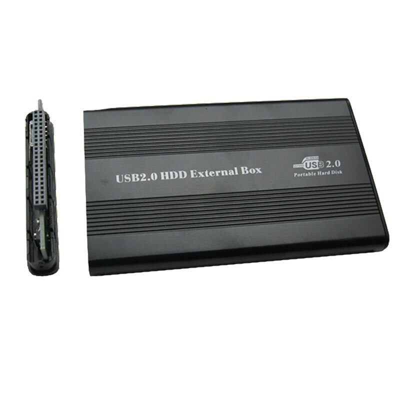 Usb 2.0 harddisk disk kabinett hdd ekstern boks sak caddie 2.5 &quot; ide hdd med ledet lys til stasjonær pc