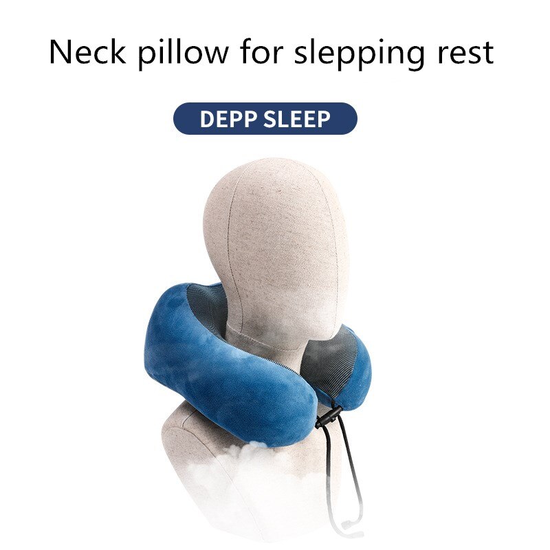 Coussin de refroidissement pour les yeux 3 en 1 | Ensemble pour le cou, soutien-gorge en mousse à mémoire de forme U, oreiller pour le cou de voyage