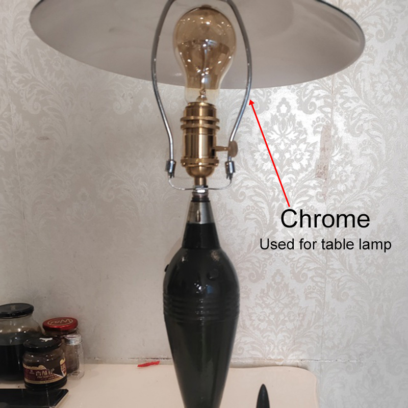 Harpfinial för bordslampa golvlampa guldkrom antikbrons 6 " 7 " 8 " lampskärm hornram metallfäste belysningstillbehör