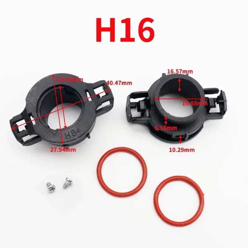1 Pair Car LED headlights Adapter Holder Base for H7 H4 H3 H1 H11 H13 9004 9005 HB3 9006 HB4 9007 Headlamp Retainer Socket: Pink