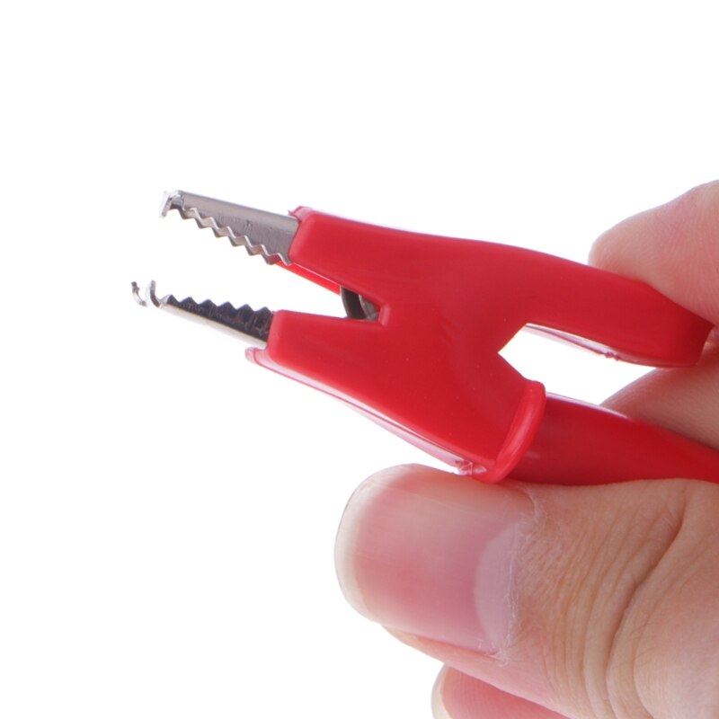 2 stuks 4mm Rood Zwart Banana Plug Naar Krokodil Alligator Clip Test Probe Lead Draad 1m ondersteuning