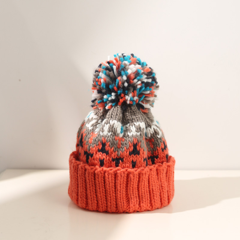 Gorro de invierno de Cachemira para mujer, gorros de otoño con pompón, gorros de lana cálidos, , gorros acrílicos, gorro de invierno para mujer