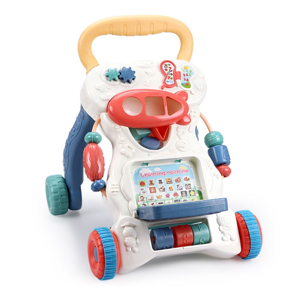 Baby walker legetøj multifuctional toddler trolley sidde-til-stå abs musikalske rollator med justerbar skrue baby aktivitet forsyninger: A1