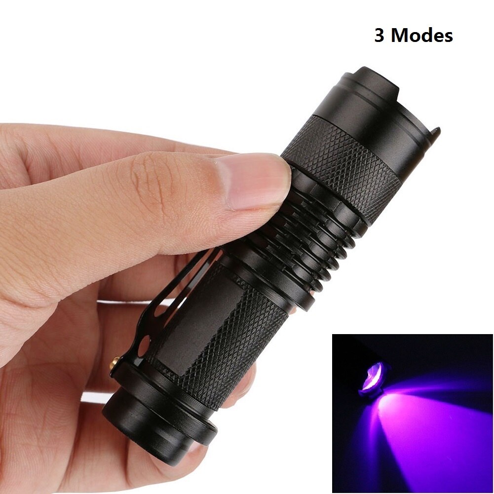 Portable Working Light Mini Flashlight COB LED Handheld Torch Zoomable Focus Emergency Lighting Pocket Lantern Use AA 14500: UV Light