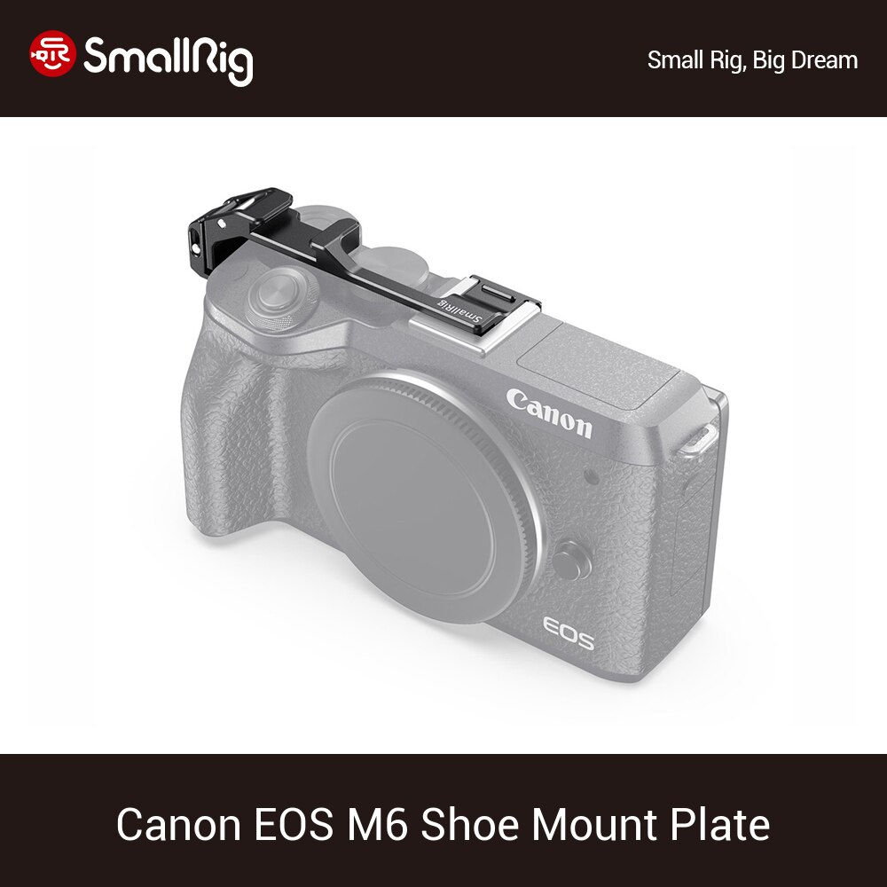 SmallRig Vlogging Shoe Mount Relocation Plate for Canon For EOS M6 Mark II Quick Release Cold Shoe Plate -2627