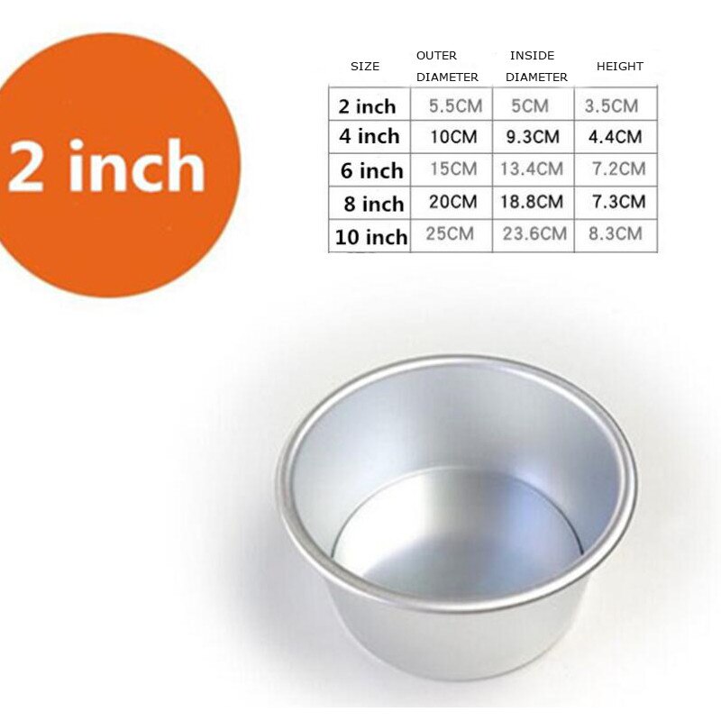 2/4/6/8/10 Inch Round Live Bottom Cake Mold Baking Mold Bread Decoration Non-stick Home Kitchen Oven Baking Tool Tray 1PCS: 2 inch