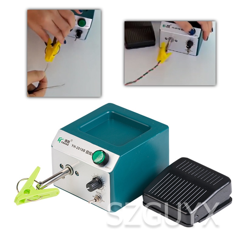 Adjustable speed electric twisting machine positive and negative shielded wire twisted pair braided wire winding machine