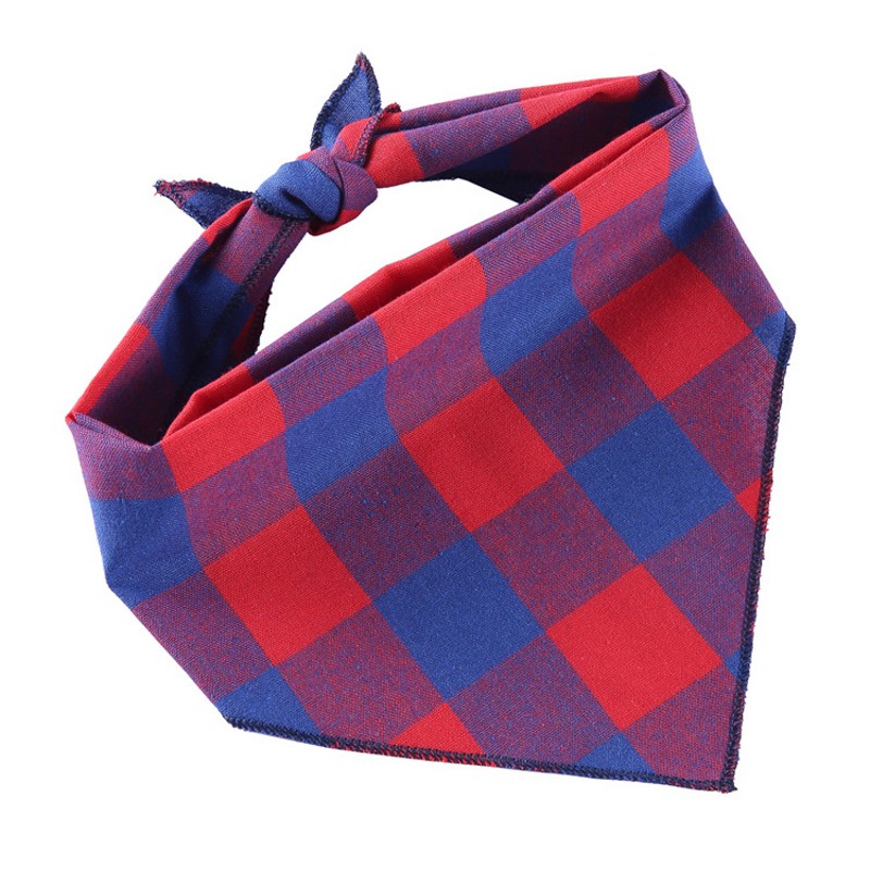 Chien Bandana coton chien bavoirs noir blanc rayé chien Triangle serviette mignon lavable noël Halloween chien Bandana écharpe: L / green