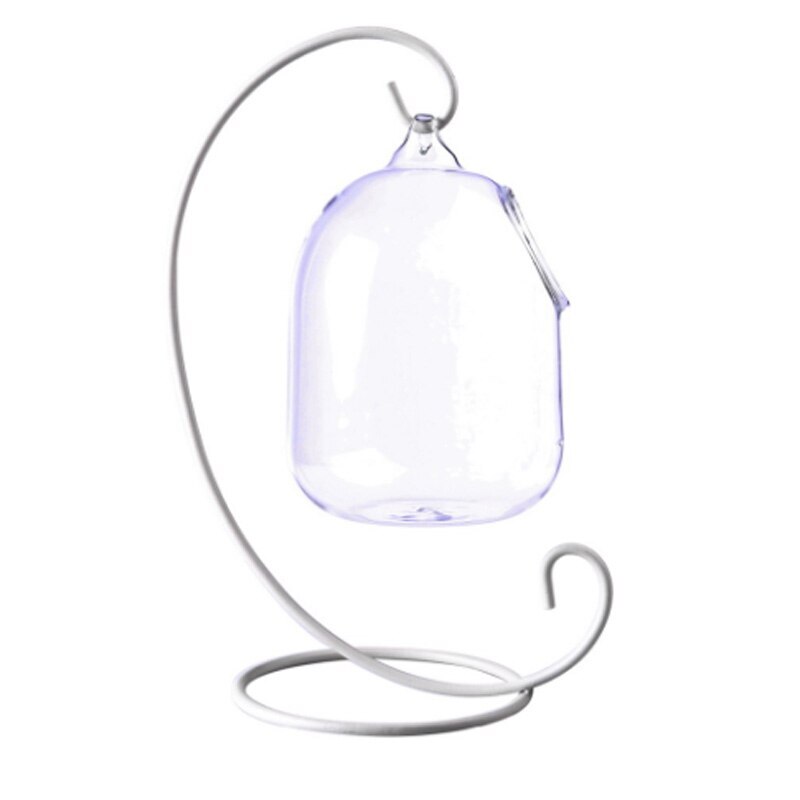 Aquarium suspendu poisson Vase verre Transparent poisson rouge bol pour la décoration de la maison avec support haut: G199522A