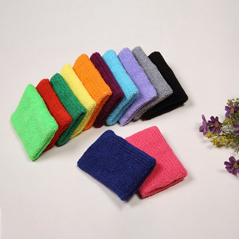 1Pcs Wrist Sweatband Tennis Sport Wristband Brace Support Sweat Band Towel Bracelet Protector 8*10cm Volleyball Gym Wrist