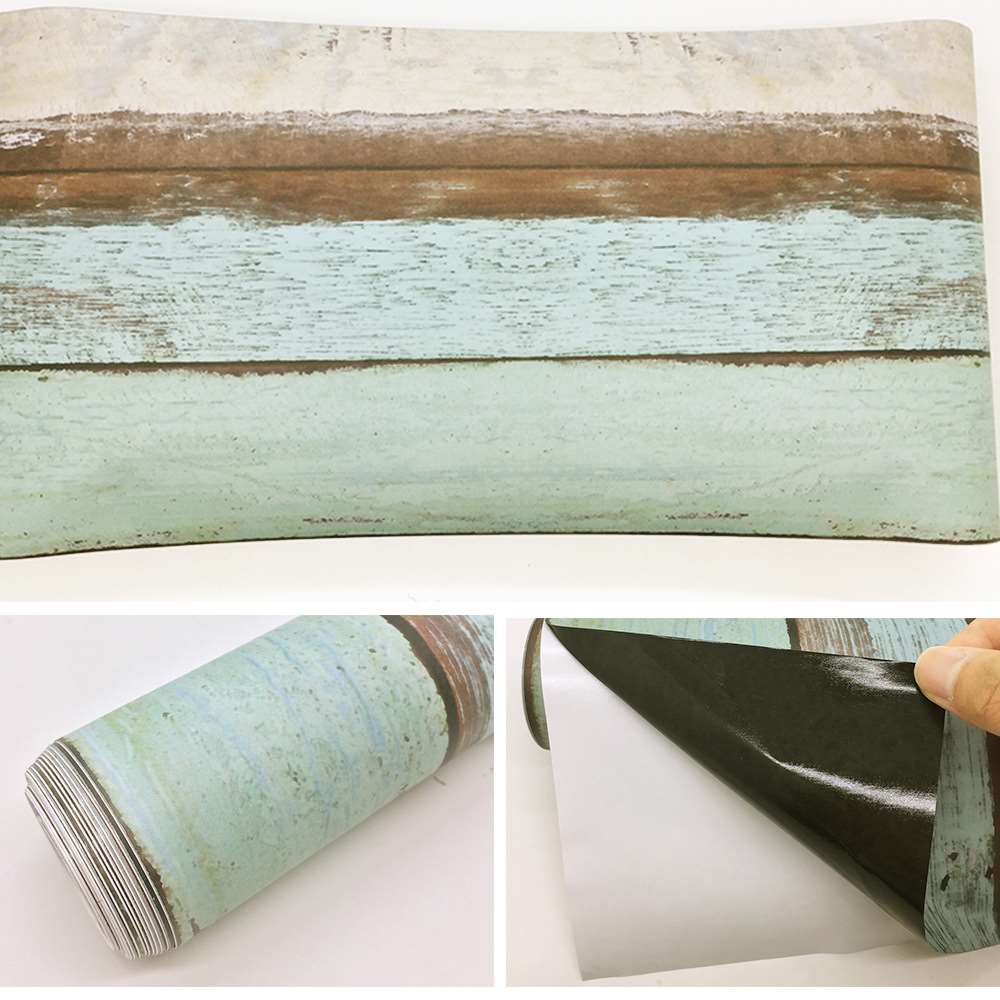 20x300cm Wallpapers Retro Old Personality Wood Plank Wallpaper Bar Restaurant Clothing Store Cafe Background Wallpaper