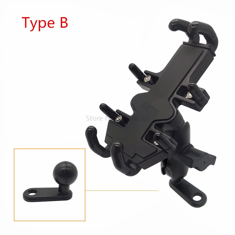 Jadkinsta Sfera In Alluminio Supporto Del Supporto Regolabile Del Motociclo Manubrio con Doppia Presa Braccio per Gopro Telefono Ram Mount