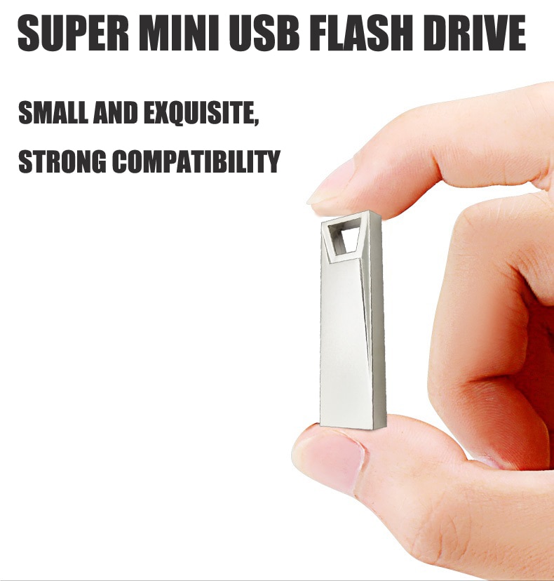 Metal USB Flash Drive 128GB Pen Drive 64GB 32GB 16GB Full Capacity Portable Memoria USB Pendrive Flash USB Drive