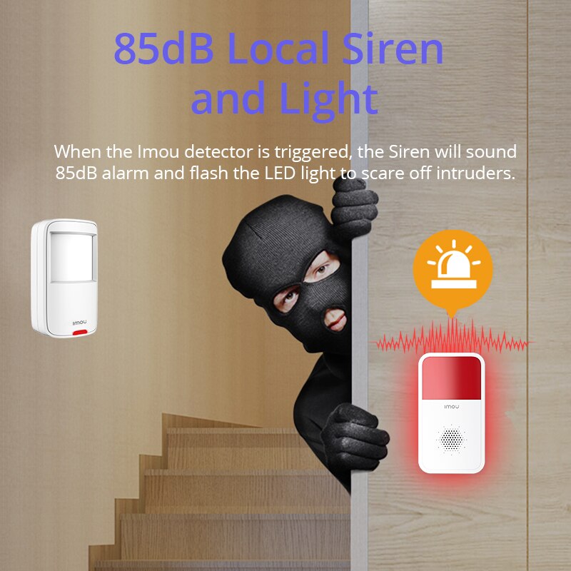 Dahua Alarm System WIFI Home Security Smart Remote Controller Imou Wireless Strobe Siren Sound Flash Light 433Mhz 85db Battery