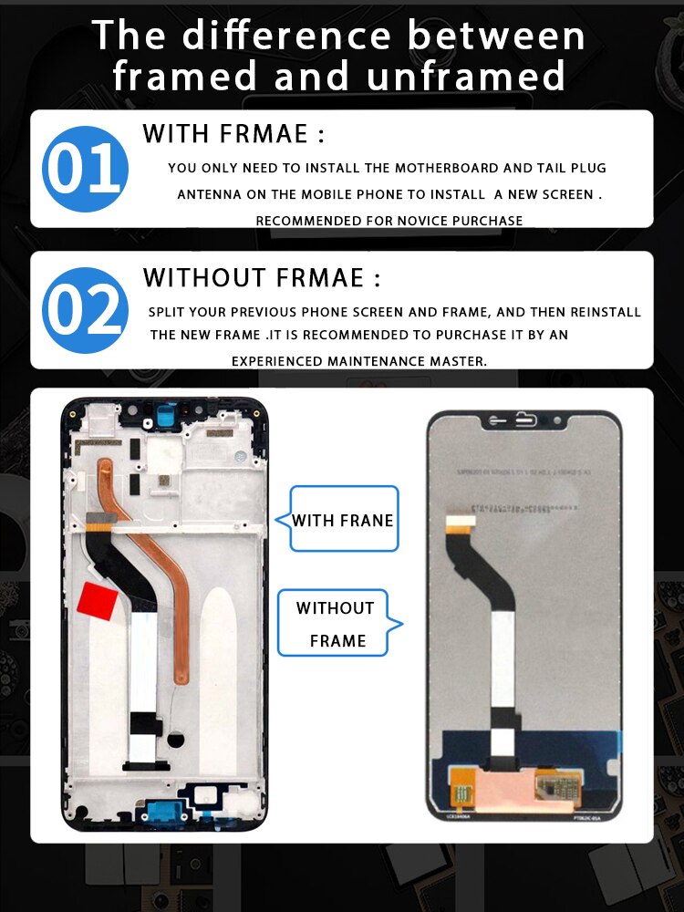 1920x 1080 LCD for XiaoMi POCOPHONE F1 Display Touch Screen With Frame Digitizer Assembly for LCD Screen replacement Free