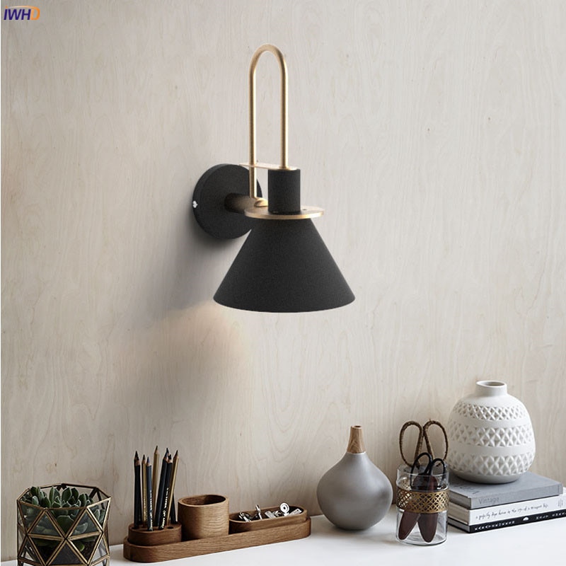 IWHD Nordic Moderne Wandlamp Naast Slaapkamer Woonkamer LED Wandlamp Sconces Wandlamp Applique Murale Armatuur Verlichting
