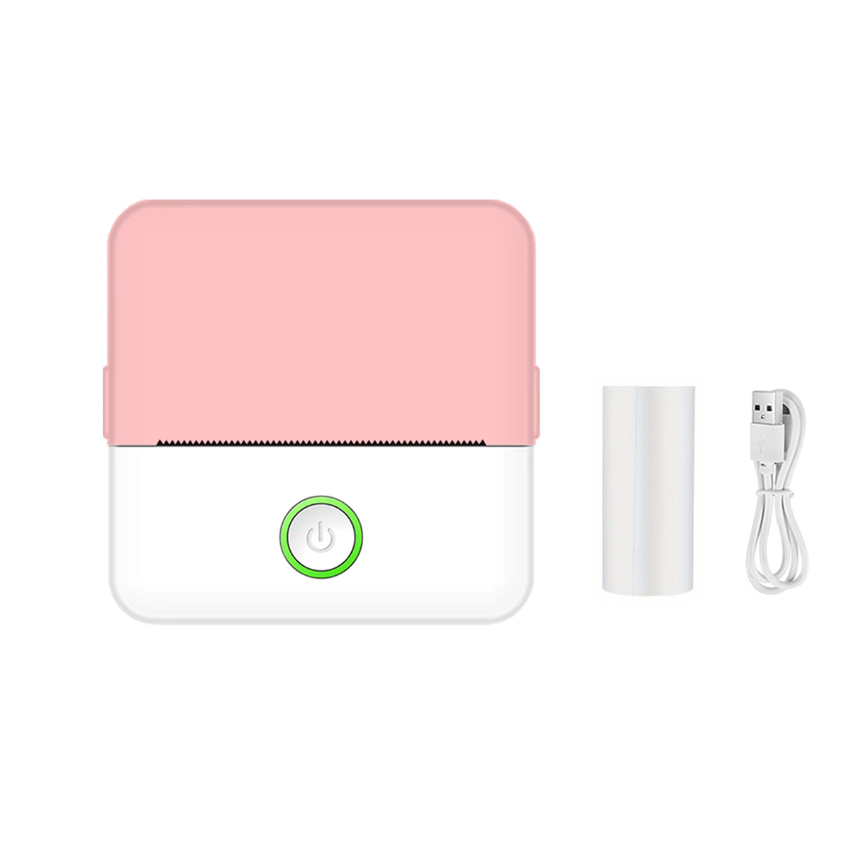 Mini HD Portable Label Thermal Printer Endurance Bluetooth Printer for Student Error Title Note Wrong Pocket Inkless Printing: Pink