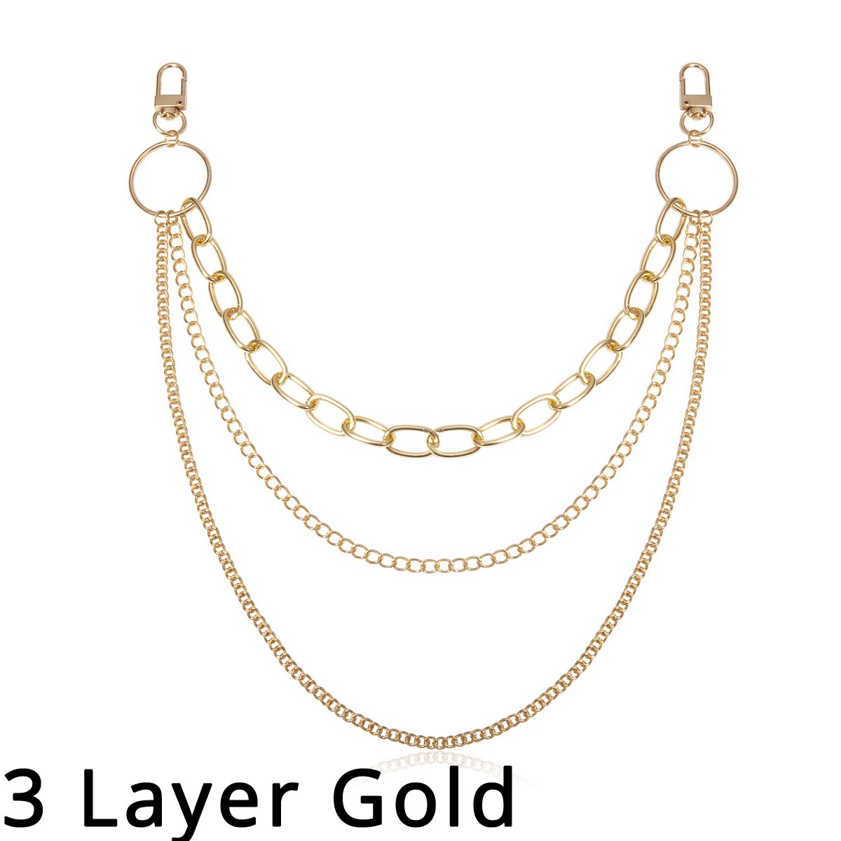 Zwei Reihe PVC Klar Gürtel Für Frauen Stift Schnalle Weiblichen Weiß Taille Hosen transparent Gürtel Damen Jeans Tülle Gürtel 154: 3 Schicht Gold
