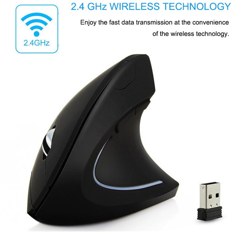 CHYI Ergonomische Vertikale Maus kabellos 1600DPI Optische Computer Mause Gamer 5D LED Spielen Mäbenutzen Mit Maus Pad Bausatz Für Laptop PC