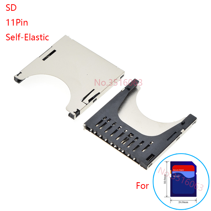 2/5/10Pcs Mini/Micro/Nano SD/Sim Card Holder 6/7/8/9/10Pin Sim Slot Socket Connector Push/Self-Elastic/Pop-Up/Clamshell/Pull-Out: MULTI / 10-19Pcs