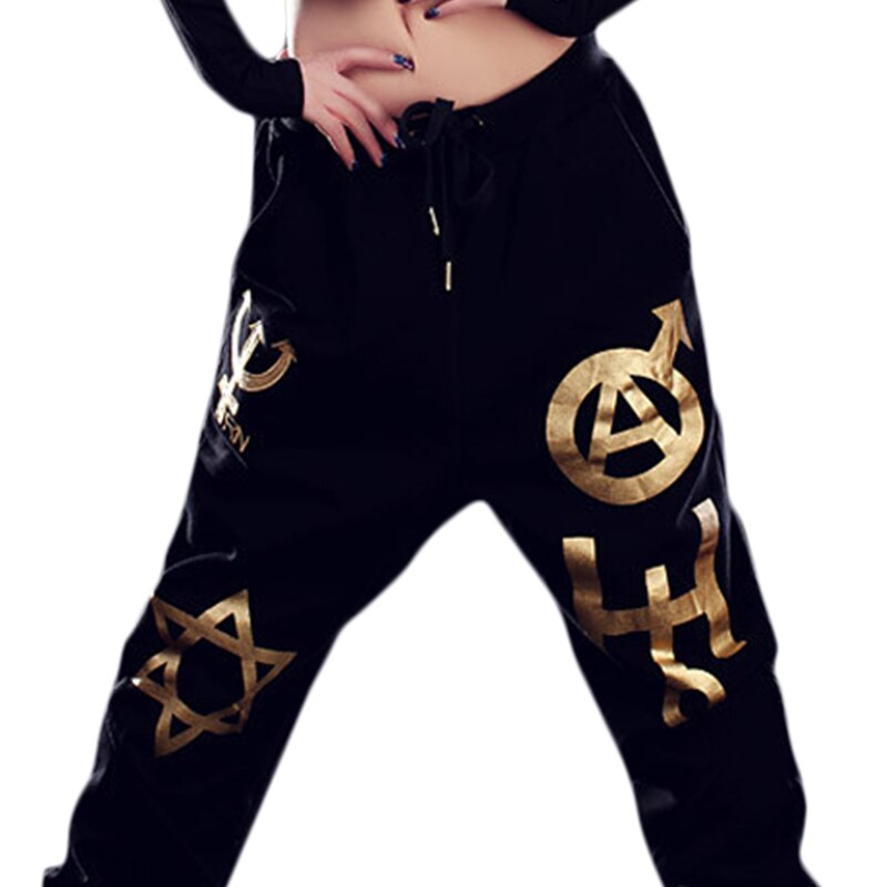 Oefenbroek ds performance kleding jazz dans hiphop heren en dames broek hiphop broeken: Grijs / S
