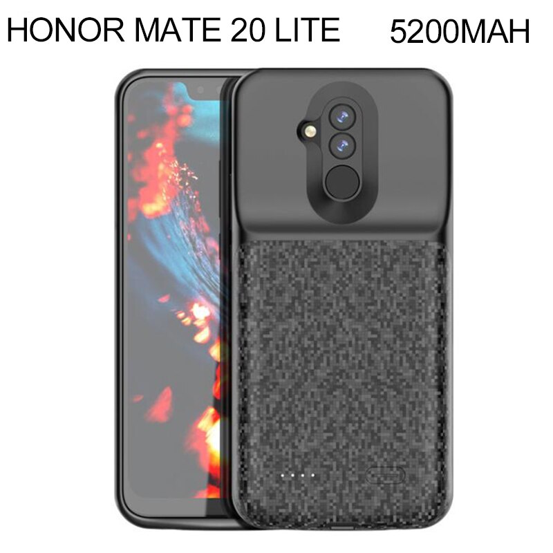 Funda de cargador de batería para Huawei Honor 8 8x9 9x 10lite Mate 20, funda de cargador de Banco de energía ultraligera para Huawei Nova 3 Play P20 P30: For mate 20lite