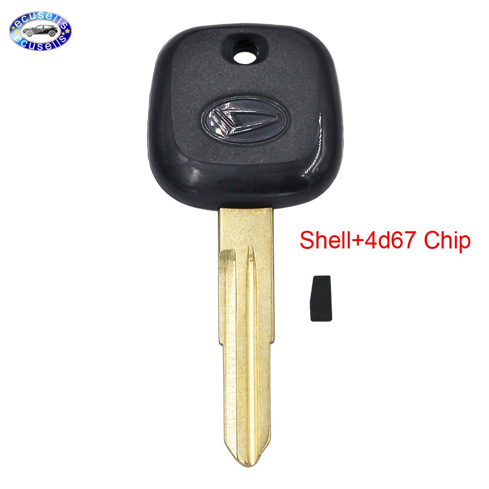 Llavero en blanco transpondedor para coche, carcasa remota para llave Daihatsu Charade Copen Cuore Feroza Sirion Terios YRV con/sin Chip 4D67